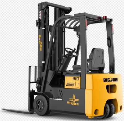 China Hotels mini cheap electric forklift standing retail battery 1 1.5 ton walkie type portable 8 meters hydraulic seat  rubber tracks for sale