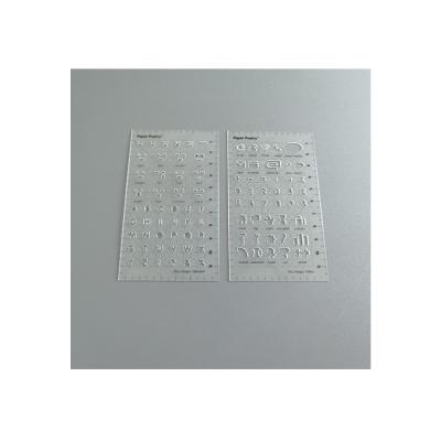 China New Type Reusable Professional Cheap Scale Alphabet Letter Number Stencil Ruler for sale