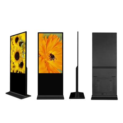 China 55 Inch 55 Inch Player Android Digital LCD Announcement Kiosk Floor Stand Screen Advertising Display for sale