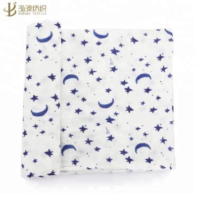 China PORTABLE 70% Bamboo + 30% Cotton Muslin Starry Night Baby Muslin Wraps for sale