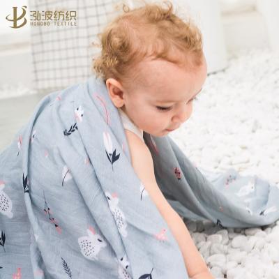 China Soft Pure Cotton Anti-static Printed Unisex Organic Muslin Wraps Baby Nursery Muslin Wrap Blanket for sale