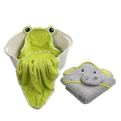 China Sustainable Bath Bamboo Hooded Towel for Newborn for sale