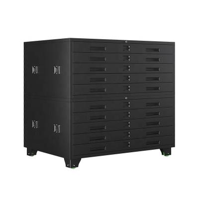 China 5 expandable assemblies | 6 | 7 | 8 | 10 Drawer Flat Diagram Drawing Card Art Engineering Paper Plan Drafting File Storage Cabinet A0 for sale