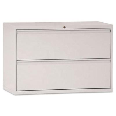 China 2 Drawer Expandable Metal Lateral File Cabinet With Lock Gray Home Office Furniture for sale