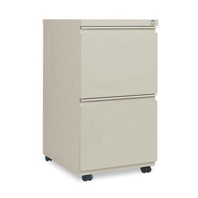 China Expandable filing cabinet 2 drawer metal office pedestal mobile storage cabinet with full pull modern soho design office furniture for sale