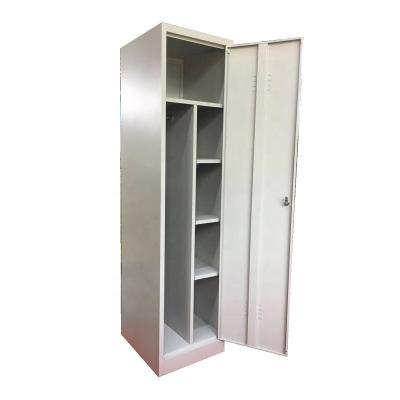 China Modern Single Door Adjustable Nursery Flat Pack Furniture Workplace Wardrobe Design (Height) Steel Locker Cabinet Steel For Clothes 50cm Wide Metal for sale