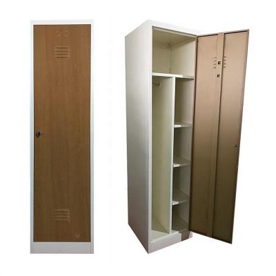 China Narrow Wardrobe Locker (Waist) Apartment Bedroom Dorm Door Closet Adjustable Single Steel Metal Clothes Cabinet W450 x D500 x H1800 for sale