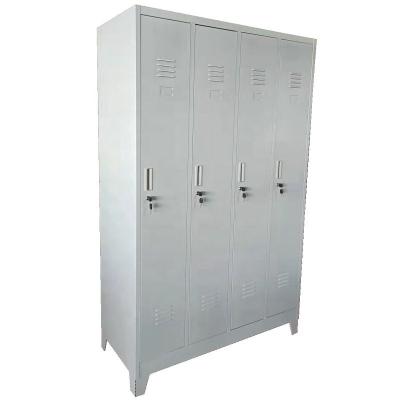 China School Furniture Locker Room Student Godrej 4 Door Wardrobe Lockers Metal Administrative Staff Storage Locker Industrial Steel Cabinet with Legs for sale