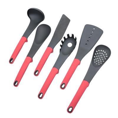 China 2021 New Viable Wholesale High Quality Kitchenware 7PCS TPR Nylon Handle Kitchen Utensil Sets For Cooking for sale