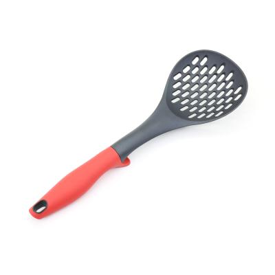 China Sustainable Food Grade Nylon Kitchen Utensils Slotted Spoon With PP + TPR Handle Customized Logo for sale