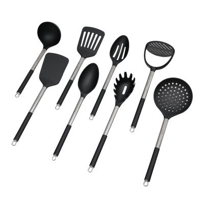 China Sustainable kitchen utensils with rubber stainless steel handle for sale