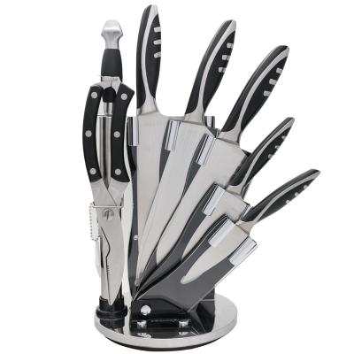 China Custom Wholesale Sustainable Support Household Kitchen Knife Set 8pc Set Of Knife With Acrylic Seat for sale