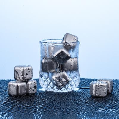 China Sustainable New Design Products Amazon Top Seller Products Eco-friendly Stainless Steel Chilling Cubes Reusable Ice Cube Whiskey Stones for sale