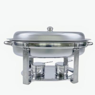 China Convenient Used food Oval heating food warmer set hot pot food warmer set 304 stainless steel chafing dishes buffet Plate for sale