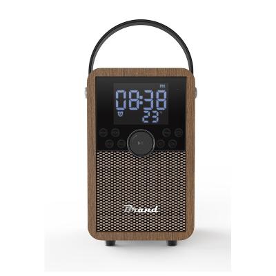 China Phone Operate Latest Big Speaker 2022 Outdoor High Quality FM Sound Radio Portable Wireless Wooden Retro Speaker for sale