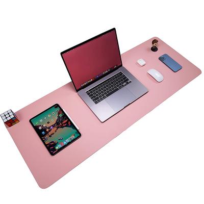 China Viable Double-Sided PU Leather Office Use Desk Pad Writing Mat Mouse Pad Multifunctional Desk Cover Protector Blotter for sale