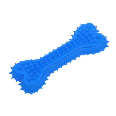 China Durable Hot Sale Goods Natural Rubber Solid Teeth Cleaning Dog Chew Bone Toys Safe Bite Heavy Duty Pet Toy for sale