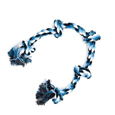 China Sustainable Popular Durable Braided Knots Dog Chew Toy Cotton Rope Teeth Cleaning Large Dog Toy for sale