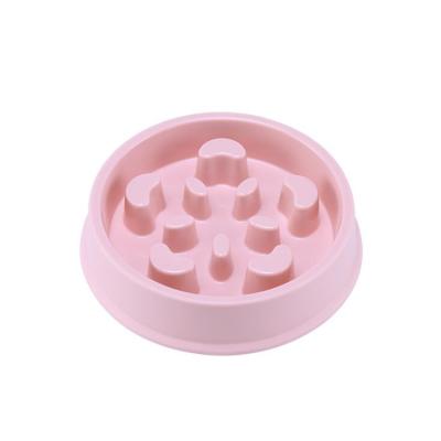 China New Design Bottom Selling Non-slip Plastic Pet Bowls Feeder Sustainable Hot Portable Plastic Slow Dog Food Bowl for sale