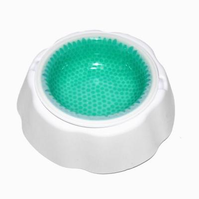 China Viable Summer Hydrogel Pet Driver Pet Collapsible Elevated Indoor Silicone Dog Cooling Bowl for sale