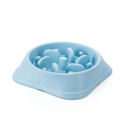 China New Large Size Driver Bottom Non-slip Plastic Pet Bowls Sustainable Portable Plastic Dog Food Slow Bowl for sale