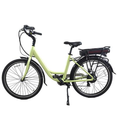 China Aluminum Alloy Neighborhood Comfortable Soft Saddle Adult Electric Bicycle City Cruiser Ebike for sale