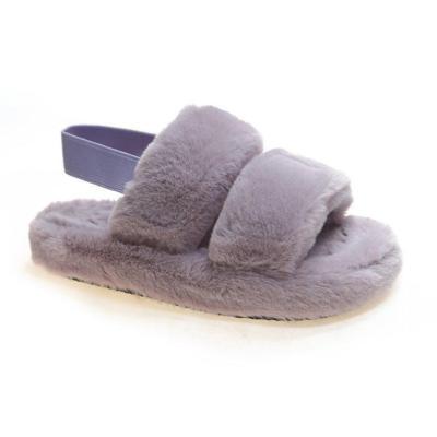 China Fashion Trend Wholesale Customize Pink Indoor Fuzzy Plush Ladies Furry Slippers Outdoor Bedroom Ladies Slipper Bedroom For Women for sale