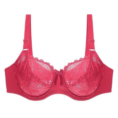 China RTS- breathable plus size bras for women lace up unlined bra Underwire Bralette 36E 38E 40E 42E 44E 46E-8736 for sale