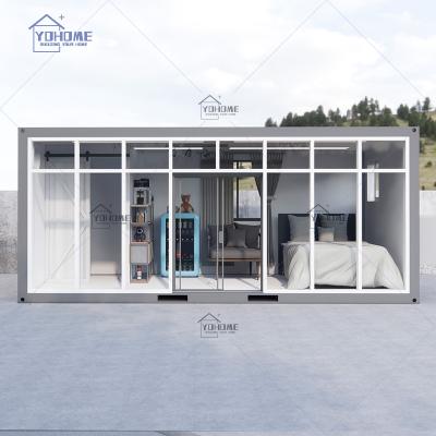 China Indonesia modern house small prefab container house mobile cabin container prefab one room modular homes for sale