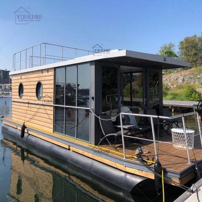 China Modern Italian luxury design prefab boat houses prefab floating houses modern boat house prefab houseboat floating for sale