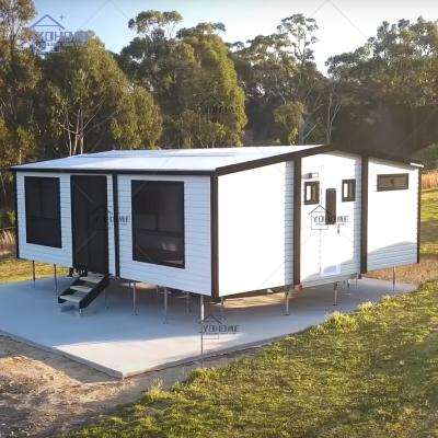 China Modern Australian Prefab Foldable Homes Expandable Container Home With 2 Bedrooms 40ft Bathroom Portable Expandable Container Home for sale