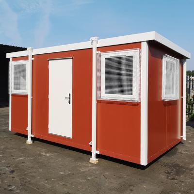 China Modern Prefab House 20ft Custom Red Portable Movable Movable House Portugal Cabin Container House for sale