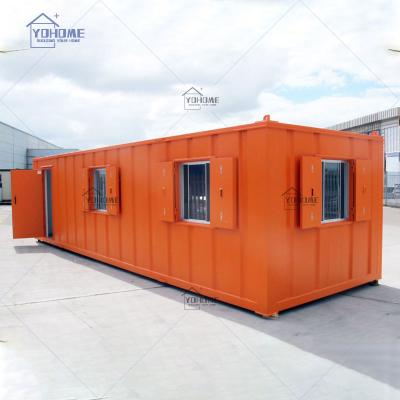 China Mexico style contemporary custom home portable office red prefab container 40ft 40' shipping container for sale