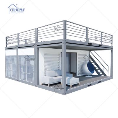 China China Modern Custom Lightweight Steel Structure House Sandwich Panel Prefab House Prefab Container Homes 2 Bedrooms Portable for sale