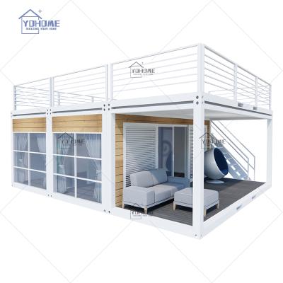 China Modern US Standard Steel Frame House Low Cost Prefab Container Insulated Prefab House 2 Bedroom Steel Homes Sandwich Panel for sale