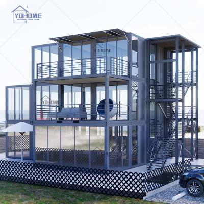 China Modern Fast Real Estate UK Luxury Concrete Modular Prefab Villa Home Prefab Buildings Standard Prefab House for sale