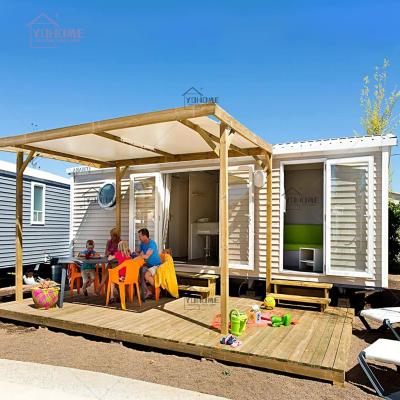 China Modern Simple Design 2 Bedroom Prefab Beach House Container Home Ready Made French Prefab Beach House Beach House for sale