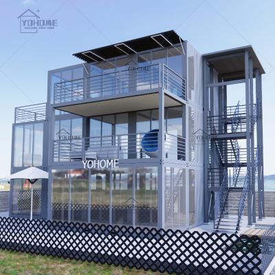 China Modular Homes Villa Prefab Modern Multi Family Home With Garage 20 FT Customized Folding Prefab Container Home 4 Luxury Prefab Bedroom for sale