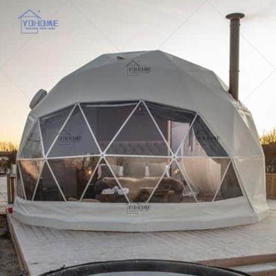 China South Africa modern prefab houses glamping tents prefab dome house dome module geodesic dome prefab house for sale