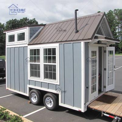 China China Prefab Tiny House Buildings Modern Modular Portable Mobile Tiny House Cabins On Wheels Tiny House Trailer for sale