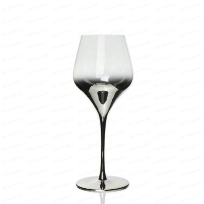 China Electroplate Promotional Fancy Electroplate Hand To Cut Red Wine Vintage Crystal Glass Glass for sale