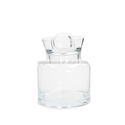 China STOCKED promotion mini cheap glass cookie jar with glass lid for sale