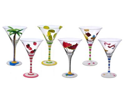 China Modern custom hand painted wine glass designs for wholesale for sale