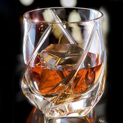 China Hot Sale Home Plain Decoration Heavy Single Diamond Whiskey Glass Bourbon Glass Rock Glass for sale