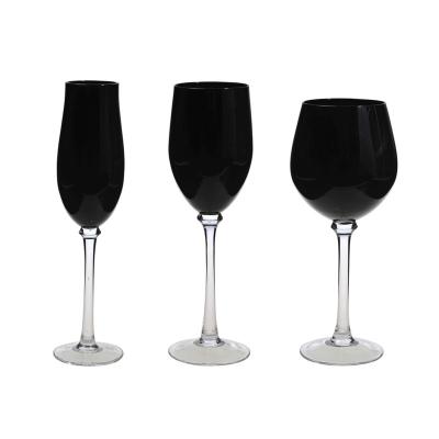 China wine & ABT custom handmade blown water drinking all glassware sets/black wine glass/cup glass wholesale for sale