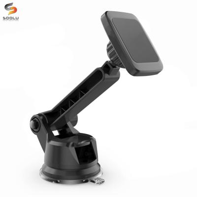 China 360 Rotation Magnetic Magnetic Dashboard Cell Phone Car Mount With Adjustable Long Arm for sale