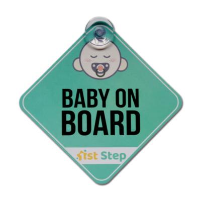 China BABY ON BOARD Car Sticker Waterproof Custom LOGO PVC Material Sucker for sale