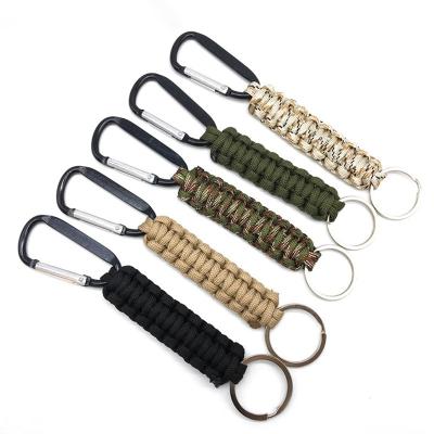 China Support Strap Inserted is Kit Cord Keychain Military Emergency Paracord Survival Wide Outdoor Rope Carabiner about 5cm for sale