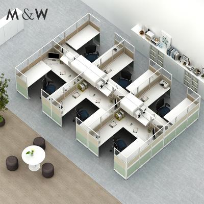 China Easy Installation Factory Furniture Cubicle Computer Desk Table Office Commercial Workstation for sale