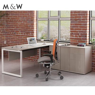 China Expandable Modern Promotion Set Table Furniture L Form Complete Executive Office for sale